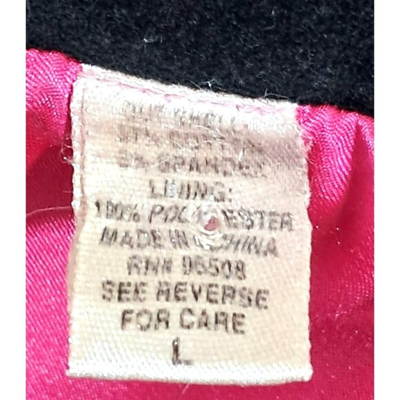 Y2K Dolled Up Fang Black Velvet Fitted Jacket With Hook & Eye Closures For Women - Picture 3 of 14